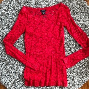 Miss international red lace top size small